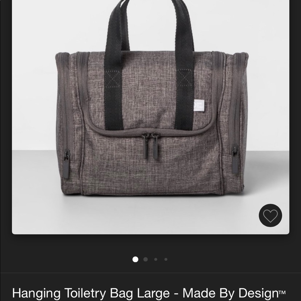Hanging toiletry bag